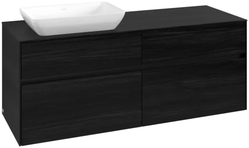 Bild von VILLEROY BOCH Collaro Waschbeckenunterschrank, mit Beleuchtung, 4 Auszüge, 1400 x 548 x 500 mm, Black Oak / Black Oak #C117B0AB