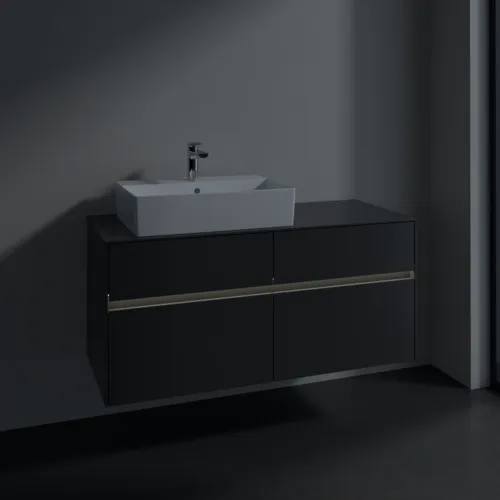 Obrázek VILLEROY BOCH Collaro toaletní skříňka, s osvětlením, 4 výsuvy, 1200 x 548 x 500 mm, Grafit / Grafit #C129B0VR