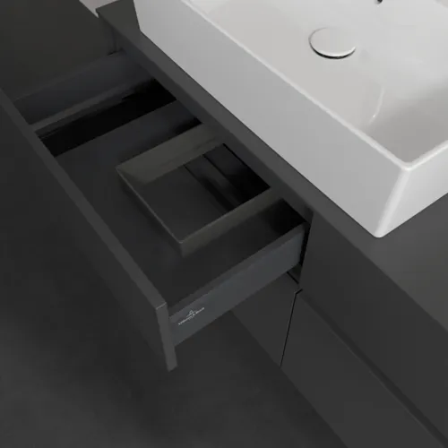 Obrázek VILLEROY BOCH Collaro toaletní skříňka, s osvětlením, 4 výsuvy, 1200 x 548 x 500 mm, Grafit / Grafit #C129B0VR