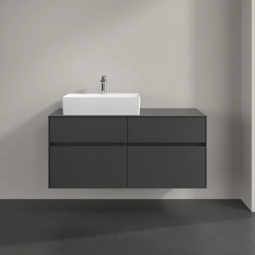 Obrázek VILLEROY BOCH Collaro toaletní skříňka, s osvětlením, 4 výsuvy, 1200 x 548 x 500 mm, Grafit / Grafit #C129B0VR