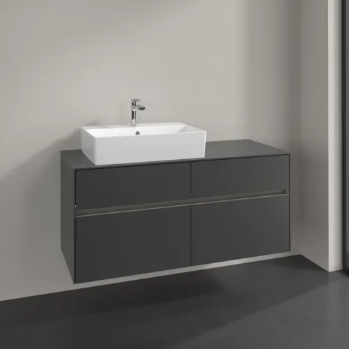 Obrázek VILLEROY BOCH Collaro toaletní skříňka, s osvětlením, 4 výsuvy, 1200 x 548 x 500 mm, Grafit / Grafit #C129B0VR