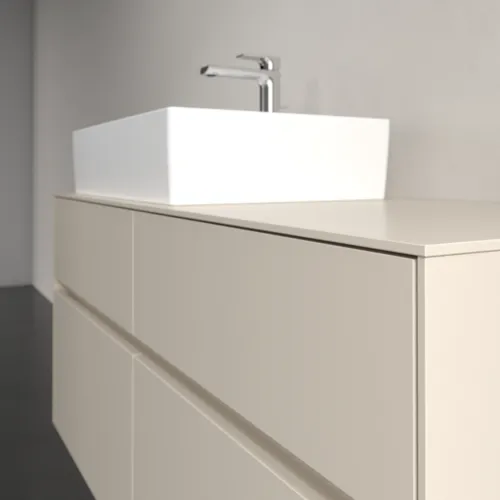 Bild von VILLEROY BOCH Collaro Waschbeckenunterschrank, mit Beleuchtung, 4 Auszüge, 1200 x 548 x 500 mm, Cashmere Grey / Cashmere Grey #C129B0VN