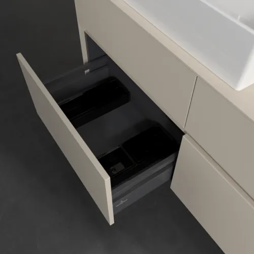 Bild von VILLEROY BOCH Collaro Waschbeckenunterschrank, mit Beleuchtung, 4 Auszüge, 1200 x 548 x 500 mm, Cashmere Grey / Cashmere Grey #C129B0VN