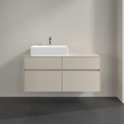 Bild von VILLEROY BOCH Collaro Waschbeckenunterschrank, mit Beleuchtung, 4 Auszüge, 1200 x 548 x 500 mm, Cashmere Grey / Cashmere Grey #C129B0VN