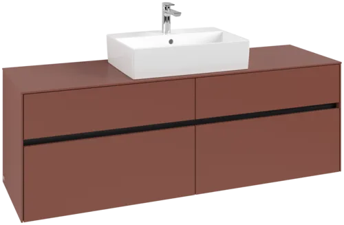 Зображення з  VILLEROY BOCH Collaro Vanity unit, 4 pull-out compartments, 1600 x 548 x 500 mm, Wine Red / Wine Red #C13400AH
