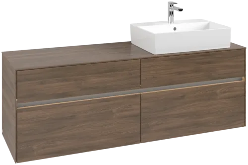 Picture of VILLEROY BOCH Collaro Vanity unit, with lighting, 4 pull-out compartments, 1600 x 548 x 500 mm, Arizona Oak / Arizona Oak #C136B0VH