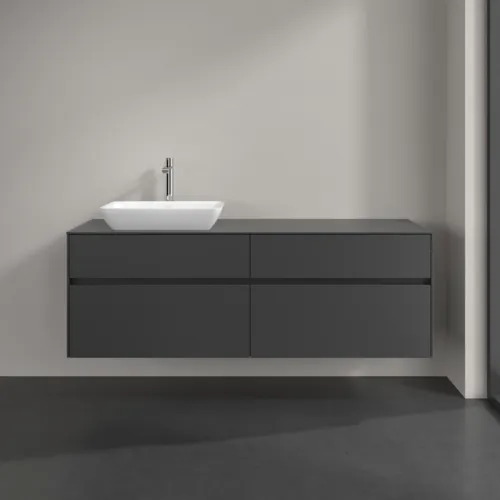 Bild von VILLEROY BOCH Collaro Waschbeckenunterschrank, mit Beleuchtung, 4 Auszüge, 1600 x 548 x 500 mm, Graphite / Graphite #C121B0VR