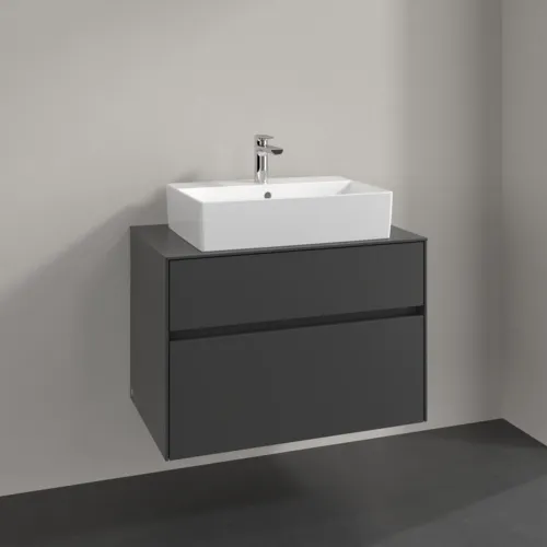 Bild von VILLEROY BOCH Collaro Waschbeckenunterschrank, 2 Auszüge, 800 x 548 x 500 mm, Graphite / Graphite #C12400VR