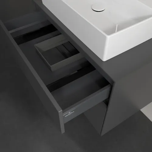 Bild von VILLEROY BOCH Collaro Waschbeckenunterschrank, 2 Auszüge, 800 x 548 x 500 mm, Graphite / Graphite #C12400VR