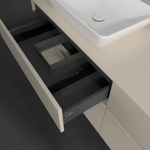 Bild von VILLEROY BOCH Collaro Waschbeckenunterschrank, mit Beleuchtung, 4 Auszüge, 1600 x 548 x 500 mm, Cashmere Grey / Cashmere Grey #C121B0VN
