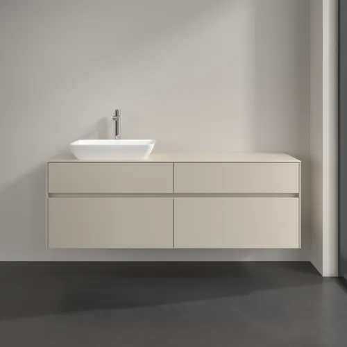 Bild von VILLEROY BOCH Collaro Waschbeckenunterschrank, mit Beleuchtung, 4 Auszüge, 1600 x 548 x 500 mm, Cashmere Grey / Cashmere Grey #C121B0VN