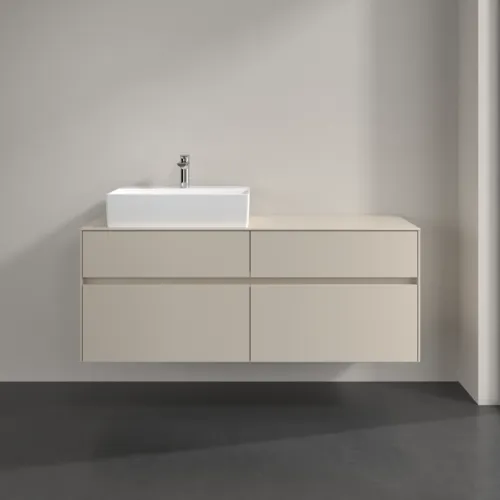 Bild von VILLEROY BOCH Collaro Waschbeckenunterschrank, 4 Auszüge, 1400 x 548 x 500 mm, Cashmere Grey / Cashmere Grey #C13200VN