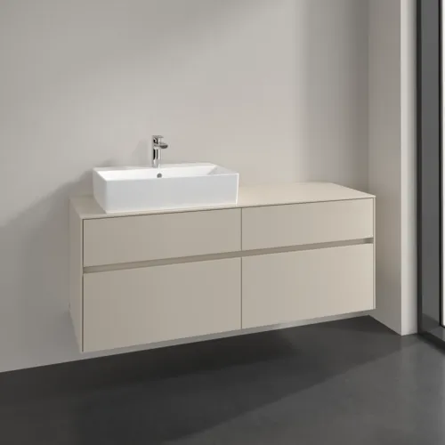 Bild von VILLEROY BOCH Collaro Waschbeckenunterschrank, 4 Auszüge, 1400 x 548 x 500 mm, Cashmere Grey / Cashmere Grey #C13200VN