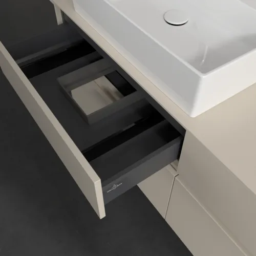 Bild von VILLEROY BOCH Collaro Waschbeckenunterschrank, 4 Auszüge, 1400 x 548 x 500 mm, Cashmere Grey / Cashmere Grey #C13200VN