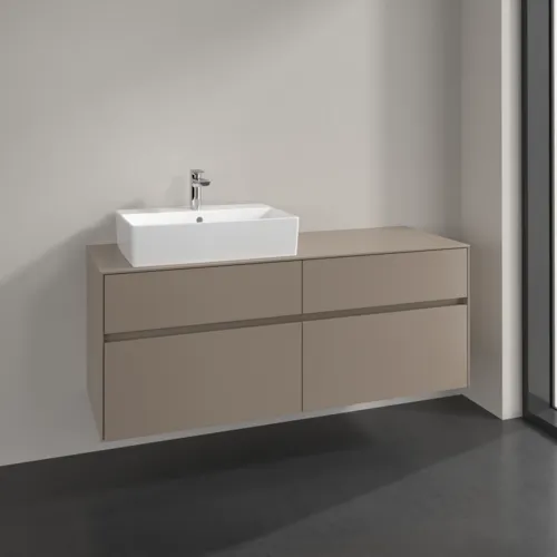 Bild von VILLEROY BOCH Collaro Waschbeckenunterschrank, 4 Auszüge, 1400 x 548 x 500 mm, Taupe / Taupe #C13200VM