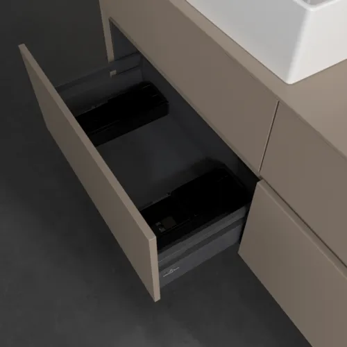 Bild von VILLEROY BOCH Collaro Waschbeckenunterschrank, 4 Auszüge, 1400 x 548 x 500 mm, Taupe / Taupe #C13200VM