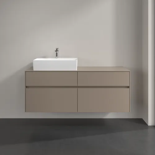 Bild von VILLEROY BOCH Collaro Waschbeckenunterschrank, 4 Auszüge, 1400 x 548 x 500 mm, Taupe / Taupe #C13200VM