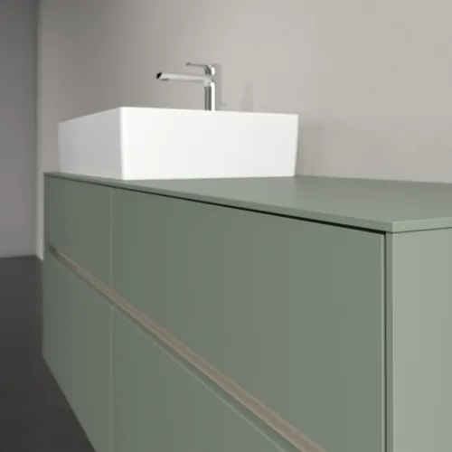 Bild von VILLEROY BOCH Collaro Waschbeckenunterschrank, mit Beleuchtung, 4 Auszüge, 1400 x 548 x 500 mm, Soft Green / Soft Green #C132B0AF