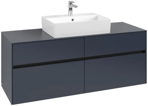 Picture of VILLEROY BOCH Collaro Vanity unit, 4 pull-out compartments, 1400 x 548 x 500 mm, Marine Blue / Marine Blue #C13100VQ