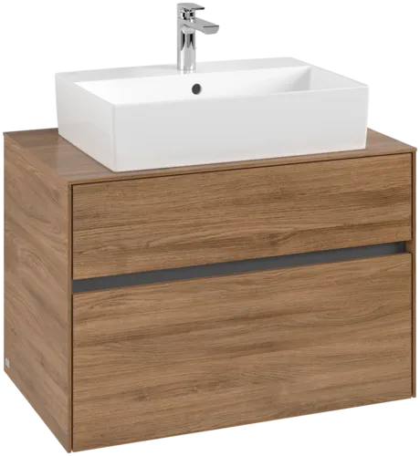 Picture of VILLEROY BOCH Collaro Vanity unit, 2 pull-out compartments, 800 x 548 x 500 mm / Oak Kansas #C12400RH