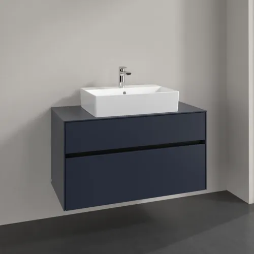 Bild von VILLEROY BOCH Collaro Waschbeckenunterschrank, 2 Auszüge, 1000 x 548 x 500 mm, Marine Blue / Marine Blue #C12500VQ
