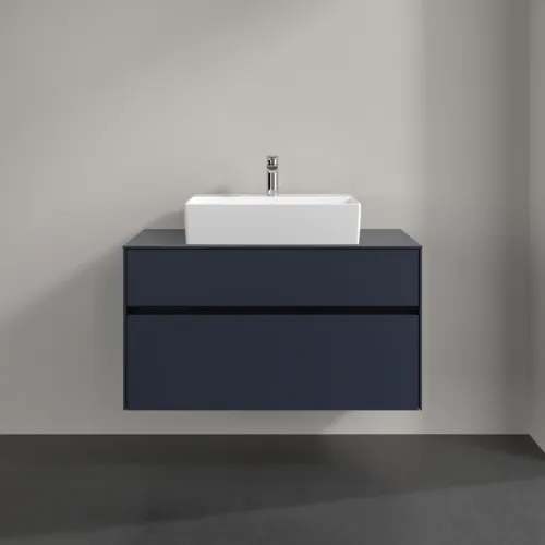 Bild von VILLEROY BOCH Collaro Waschbeckenunterschrank, 2 Auszüge, 1000 x 548 x 500 mm, Marine Blue / Marine Blue #C12500VQ