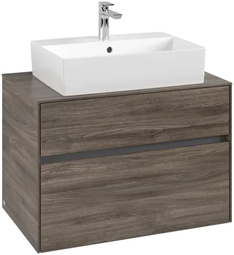 Picture of VILLEROY BOCH Collaro Vanity unit, 2 pull-out compartments, 800 x 548 x 500 mm / Stone Oak #C12400RK