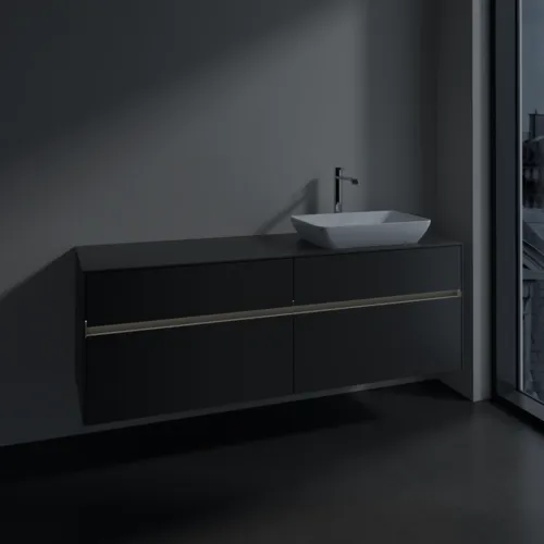 Bild von VILLEROY BOCH Collaro Waschbeckenunterschrank, mit Beleuchtung, 4 Auszüge, 1600 x 548 x 500 mm, Graphite / Graphite #C122B0VR