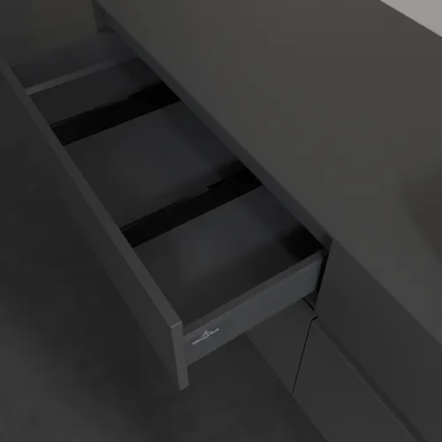 Bild von VILLEROY BOCH Collaro Waschbeckenunterschrank, mit Beleuchtung, 4 Auszüge, 1600 x 548 x 500 mm, Graphite / Graphite #C122B0VR