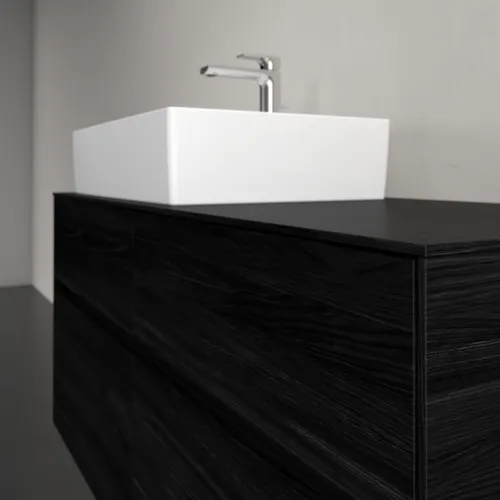 Bild von VILLEROY BOCH Collaro Waschbeckenunterschrank, mit Beleuchtung, 4 Auszüge, 1200 x 548 x 500 mm, Black Oak / Black Oak #C129B0AB