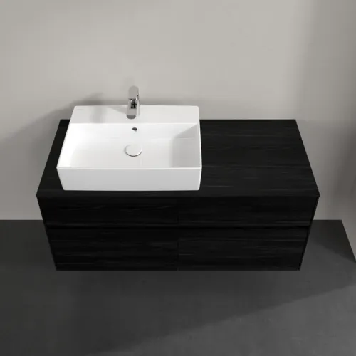 Bild von VILLEROY BOCH Collaro Waschbeckenunterschrank, mit Beleuchtung, 4 Auszüge, 1200 x 548 x 500 mm, Black Oak / Black Oak #C129B0AB