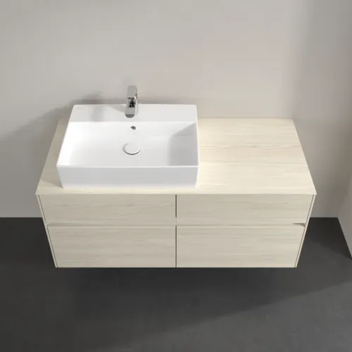 Bild von VILLEROY BOCH Collaro Waschbeckenunterschrank, mit Beleuchtung, 4 Auszüge, 1200 x 548 x 500 mm, White Oak / White Oak #C129B0AA