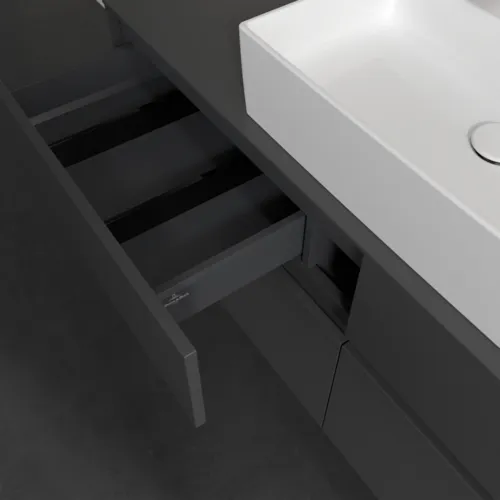 Bild von VILLEROY BOCH Collaro Waschbeckenunterschrank, mit Beleuchtung, 4 Auszüge, 1400 x 548 x 500 mm, Graphite / Graphite #C131B0VR