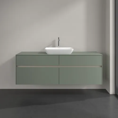 Bild von VILLEROY BOCH Collaro Waschbeckenunterschrank, 4 Auszüge, 1600 x 548 x 500 mm, Soft Green / Soft Green #C12000AF