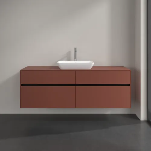 Bild von VILLEROY BOCH Collaro Waschbeckenunterschrank, 4 Auszüge, 1600 x 548 x 500 mm, Wine Red / Wine Red #C12000AH