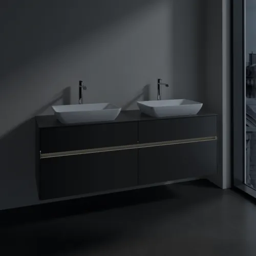Bild von VILLEROY BOCH Collaro Waschbeckenunterschrank, mit Beleuchtung, 4 Auszüge, 1600 x 548 x 500 mm, Graphite / Graphite #C123B0VR