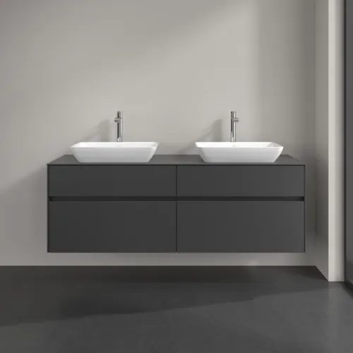 Bild von VILLEROY BOCH Collaro Waschbeckenunterschrank, mit Beleuchtung, 4 Auszüge, 1600 x 548 x 500 mm, Graphite / Graphite #C123B0VR