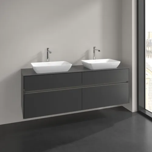 Bild von VILLEROY BOCH Collaro Waschbeckenunterschrank, mit Beleuchtung, 4 Auszüge, 1600 x 548 x 500 mm, Graphite / Graphite #C123B0VR