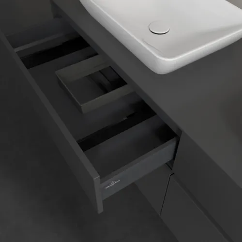 Bild von VILLEROY BOCH Collaro Waschbeckenunterschrank, mit Beleuchtung, 4 Auszüge, 1600 x 548 x 500 mm, Graphite / Graphite #C123B0VR