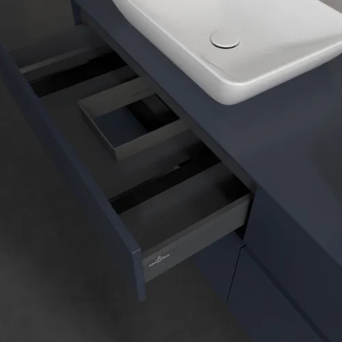 Bild von VILLEROY BOCH Collaro Waschbeckenunterschrank, mit Beleuchtung, 4 Auszüge, 1600 x 548 x 500 mm, Marine Blue / Marine Blue #C123B0VQ