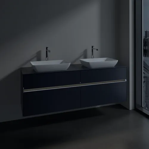 Bild von VILLEROY BOCH Collaro Waschbeckenunterschrank, mit Beleuchtung, 4 Auszüge, 1600 x 548 x 500 mm, Marine Blue / Marine Blue #C123B0VQ
