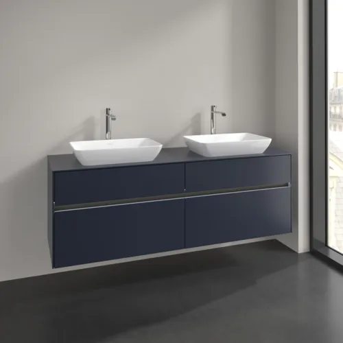 Bild von VILLEROY BOCH Collaro Waschbeckenunterschrank, mit Beleuchtung, 4 Auszüge, 1600 x 548 x 500 mm, Marine Blue / Marine Blue #C123B0VQ