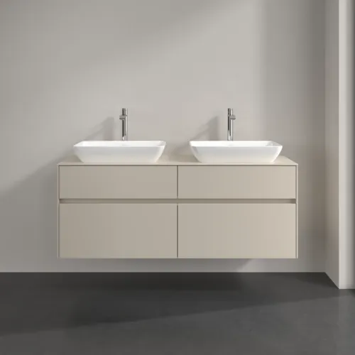 Bild von VILLEROY BOCH Collaro Waschbeckenunterschrank, mit Beleuchtung, 4 Auszüge, 1400 x 548 x 500 mm, Cashmere Grey / Cashmere Grey #C119B0VN
