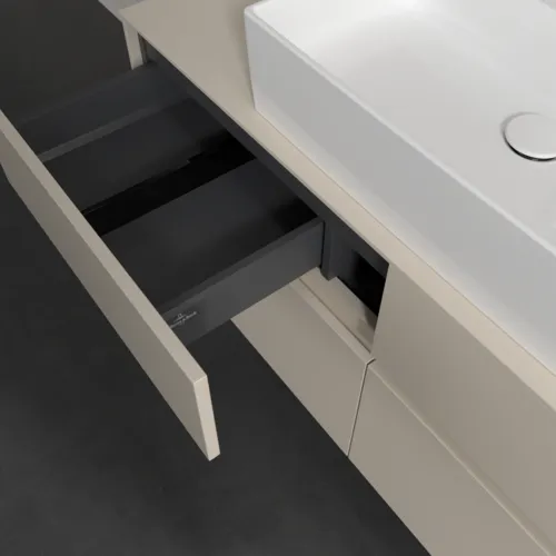 Bild von VILLEROY BOCH Collaro Waschbeckenunterschrank, 4 Auszüge, 1200 x 548 x 500 mm, Cashmere Grey / Cashmere Grey #C12800VN