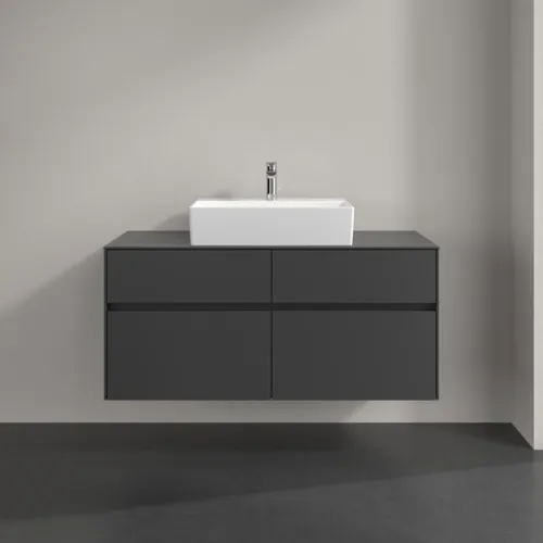 Bild von VILLEROY BOCH Collaro Waschbeckenunterschrank, 4 Auszüge, 1200 x 548 x 500 mm, Graphite / Graphite #C12800VR