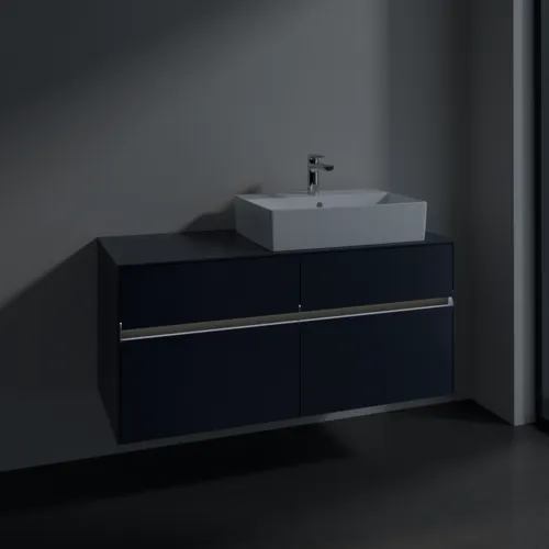 Bild von VILLEROY BOCH Collaro Waschbeckenunterschrank, mit Beleuchtung, 4 Auszüge, 1200 x 548 x 500 mm, Marine Blue / Marine Blue #C130B0VQ