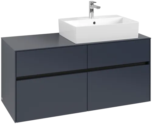 Picture of VILLEROY BOCH Collaro Vanity unit, with lighting, 4 pull-out compartments, 1200 x 548 x 500 mm, Marine Blue / Marine Blue #C130B0VQ