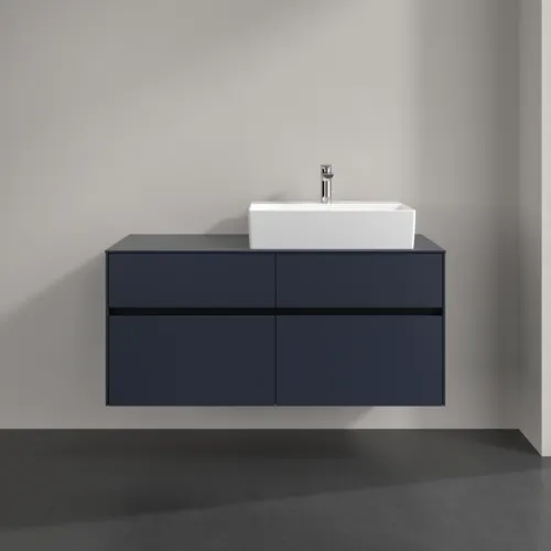 Bild von VILLEROY BOCH Collaro Waschbeckenunterschrank, mit Beleuchtung, 4 Auszüge, 1200 x 548 x 500 mm, Marine Blue / Marine Blue #C130B0VQ