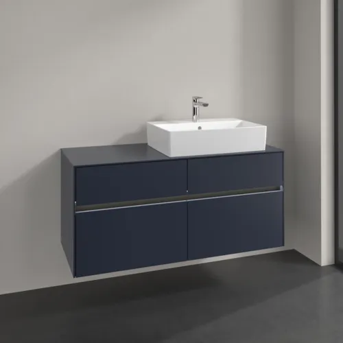 Bild von VILLEROY BOCH Collaro Waschbeckenunterschrank, mit Beleuchtung, 4 Auszüge, 1200 x 548 x 500 mm, Marine Blue / Marine Blue #C130B0VQ