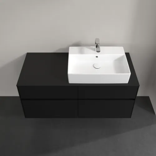 Bild von VILLEROY BOCH Collaro Waschbeckenunterschrank, mit Beleuchtung, 4 Auszüge, 1200 x 548 x 500 mm, Volcano Black / Volcano Black #C130B0VL